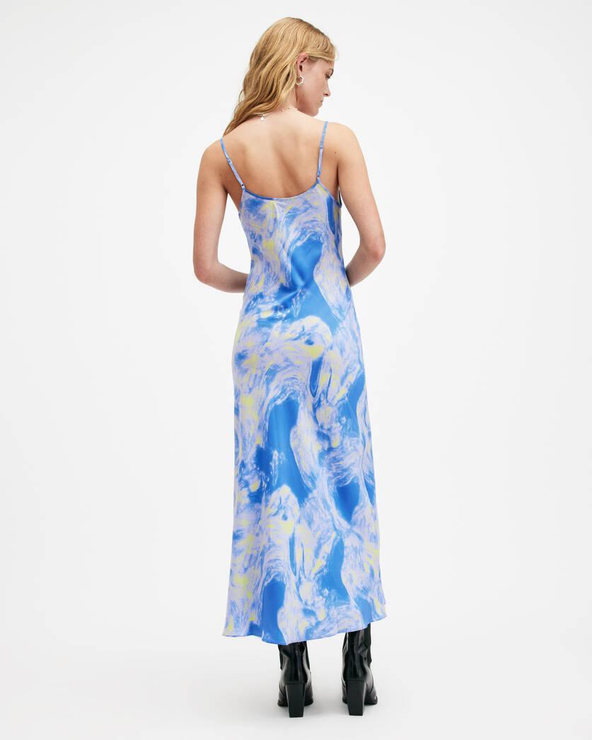 Bryony Spiral Print Midi Slip Dress Product Image