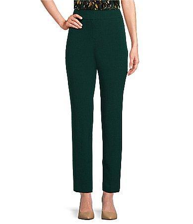 Kasper Stretch Crepe Slim Ankle Flat Front Pants Product Image