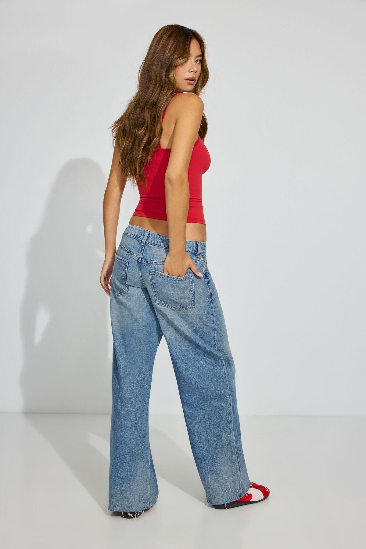 Low Rise Wide Leg Jeans Product Image