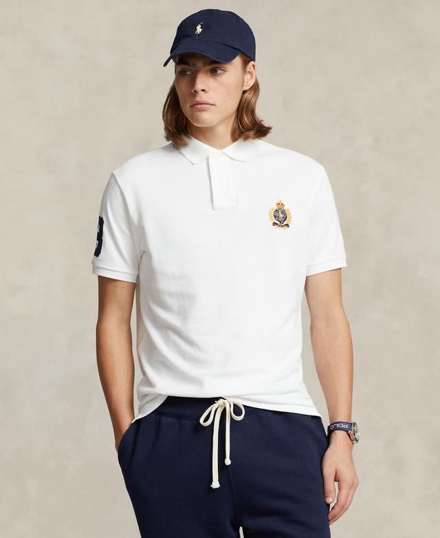 Mens Logo Patch Cotton Polo Shirt Product Image