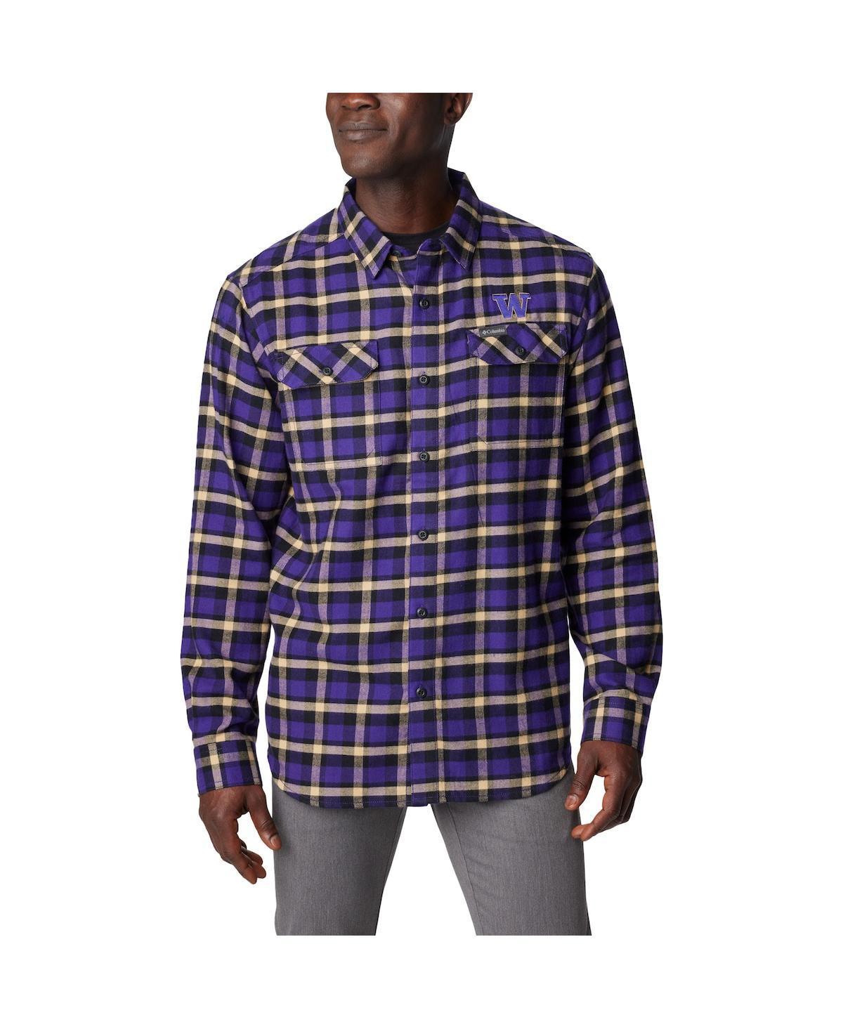 Columbia Washington Huskies Flare Gun Flannel Long Sleeve Shirt, Mens Product Image