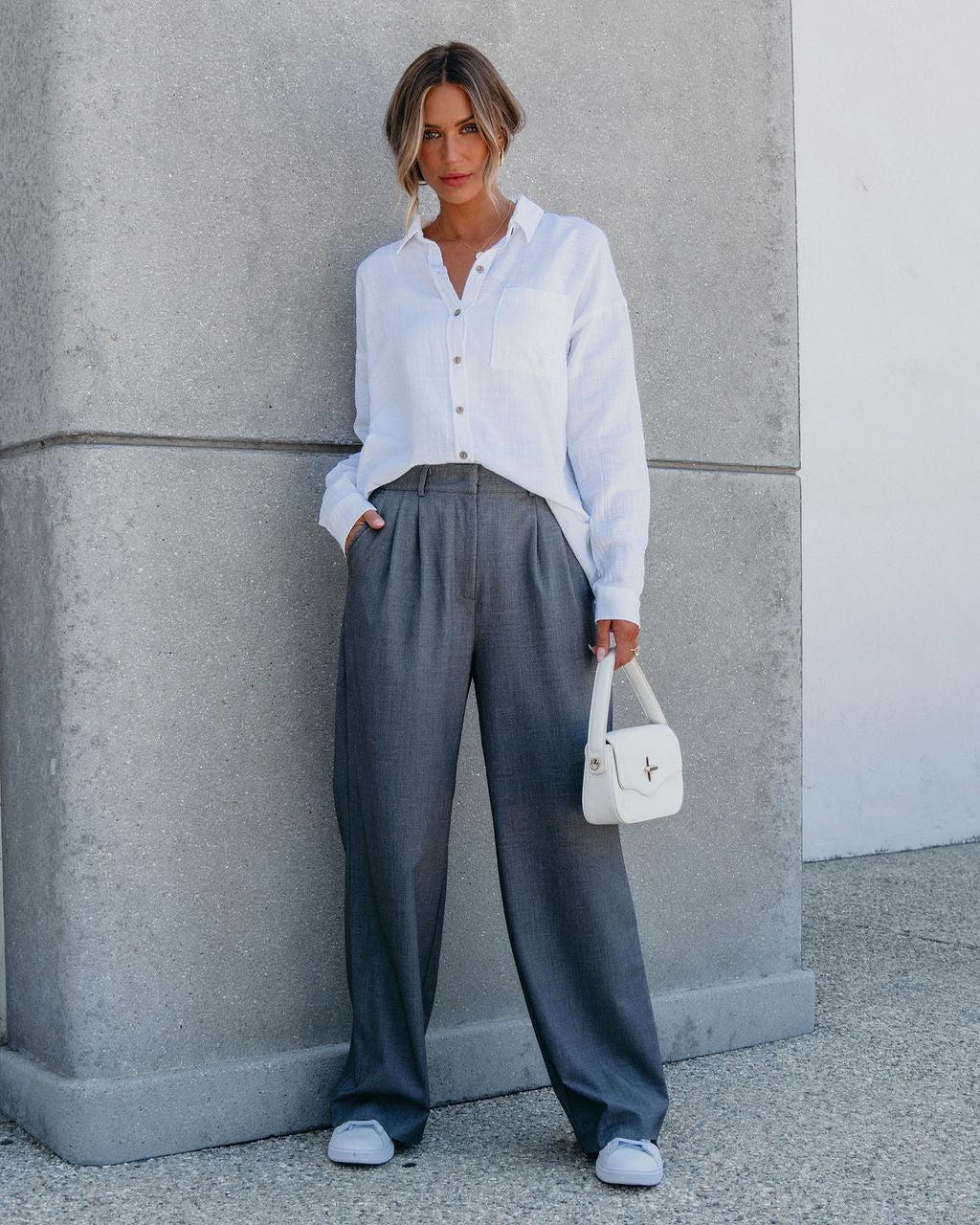 White Button Down Shirt - FINAL SALE Product Image