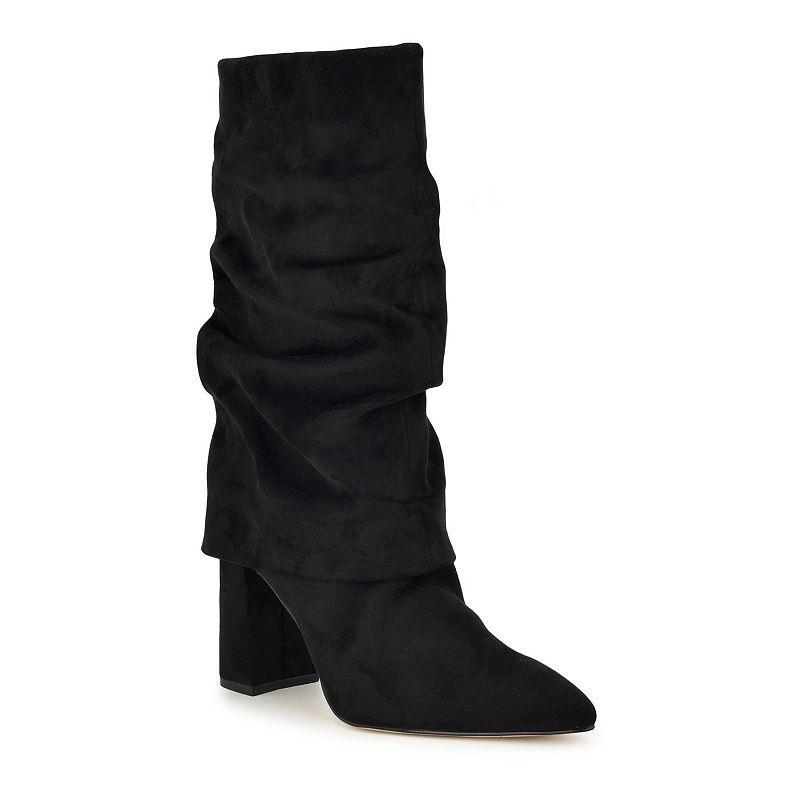 Nine West Francis Womens Block Heel Pointy Toe Dress Boots Product Image