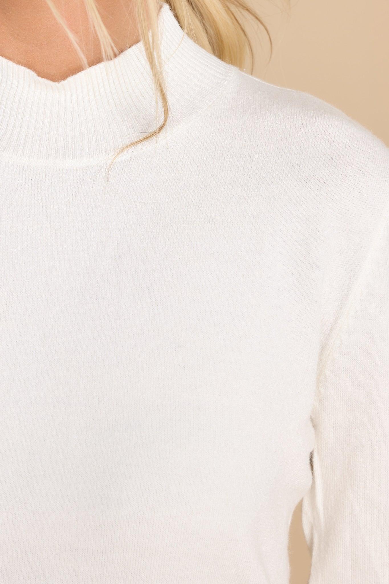 Take Care Of Yourself Ivory Sweater Product Image