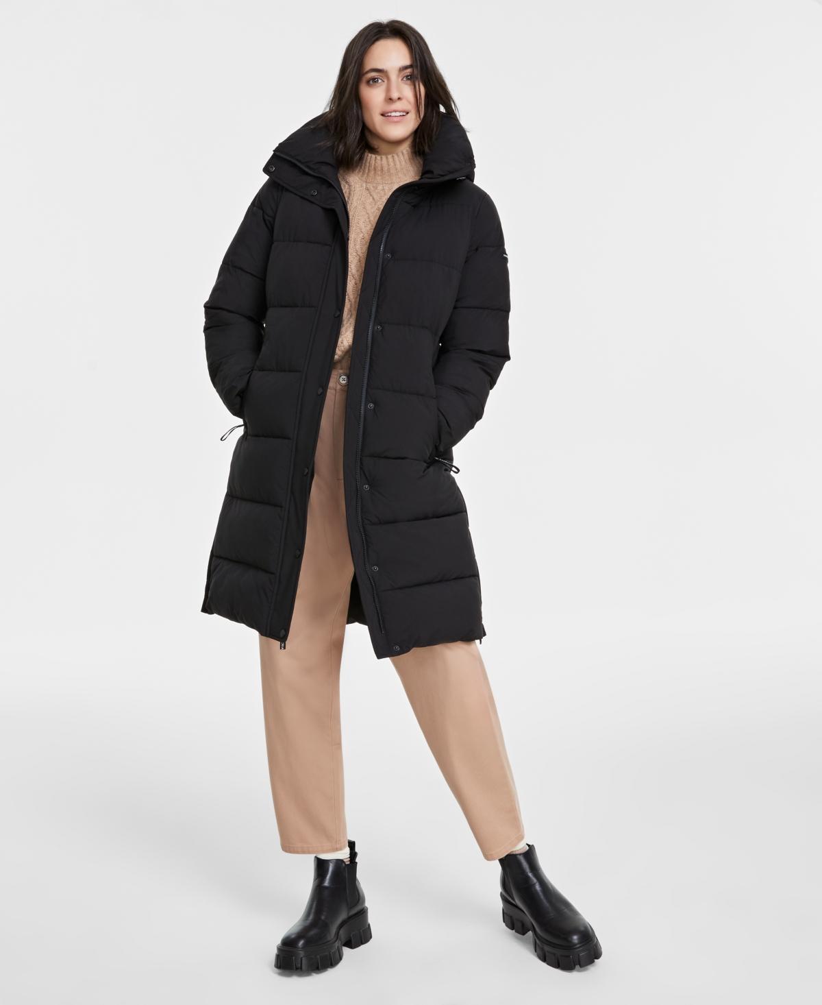 Bcbgmaxazria Womens Hooded Collared Puffer Coat Product Image