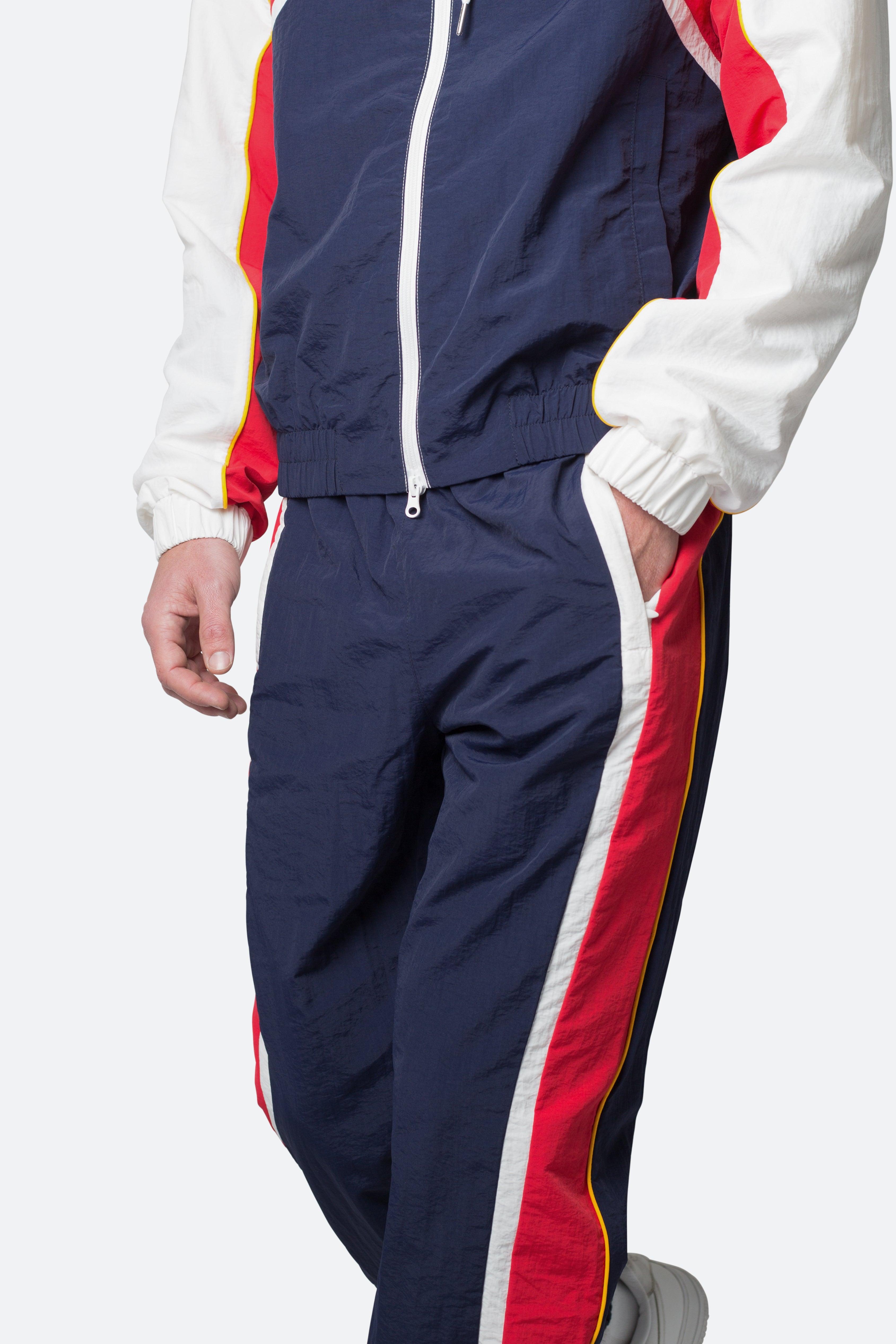 Nylon Track Pants - Red/White/Blue Product Image