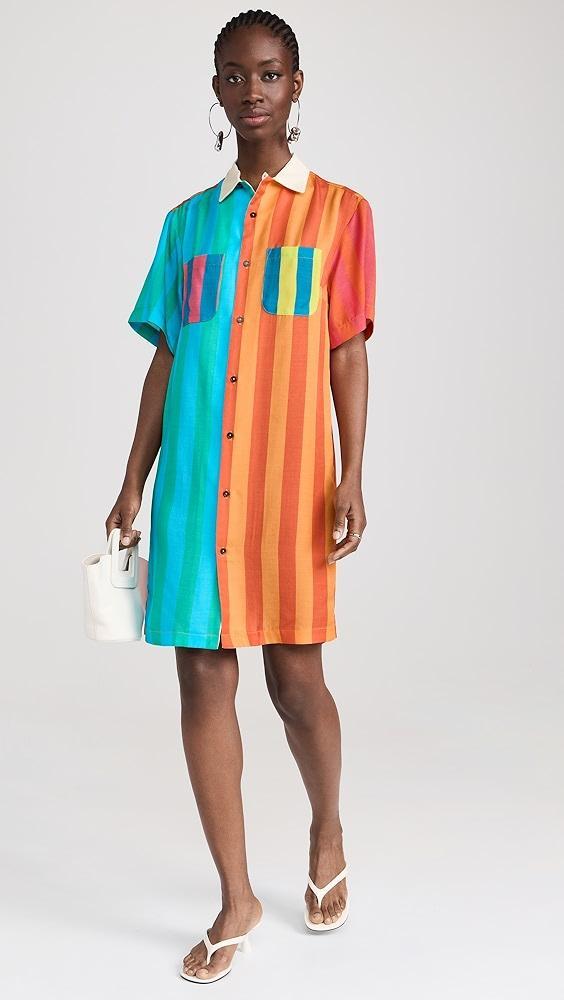 BruceGlen Stripe Shirt Dress | Shopbop Product Image