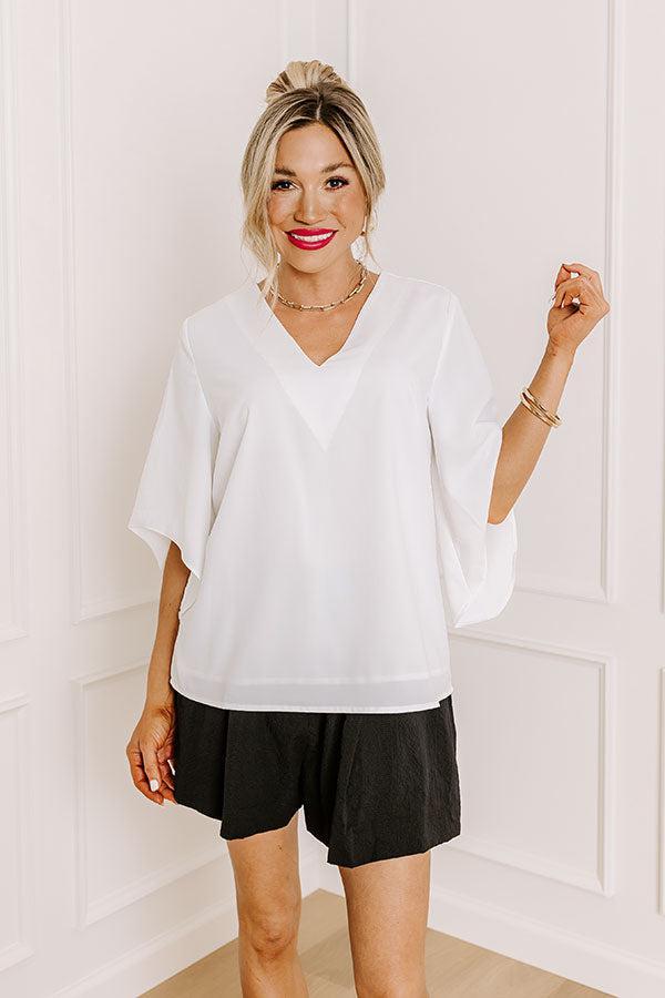 Simply Perfect Shift Top In White Product Image