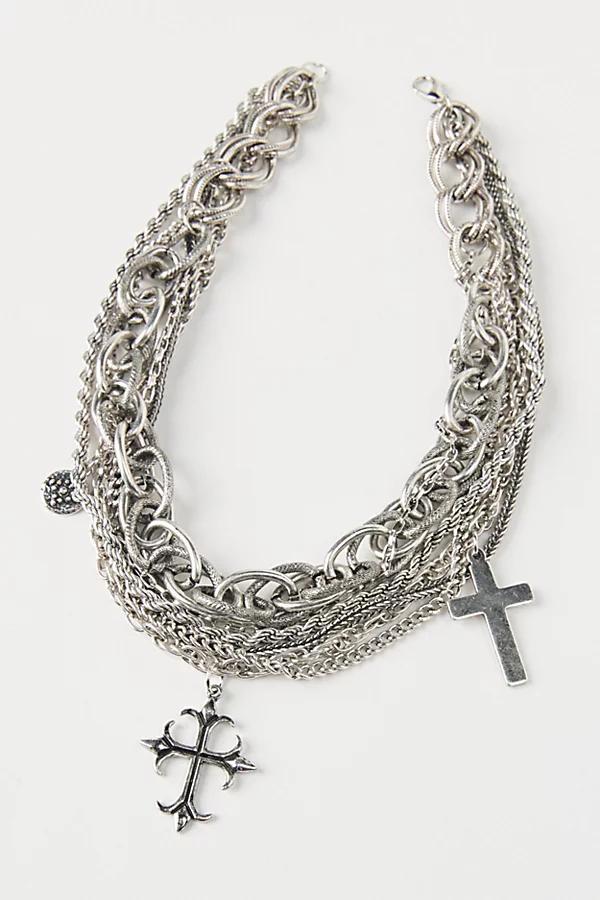 Diego Cross Multichain Necklace Mens at Urban Outfitters Product Image