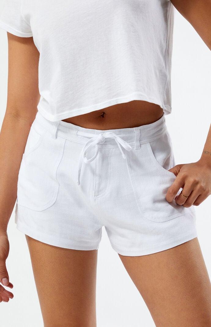 Women's Fixed Waist Linen Shorts Product Image