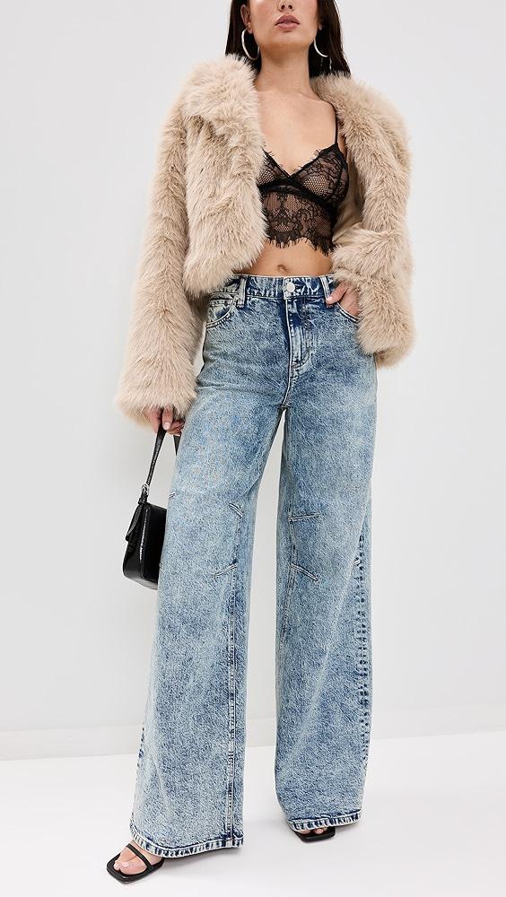 alice + olivia Tucker Baggy Jeans with Darted Knees | Shopbop Product Image