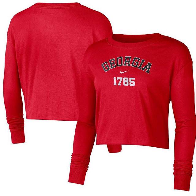 Womens Nike Georgia Bulldogs Est. Cropped Long Sleeve T-Shirt Product Image