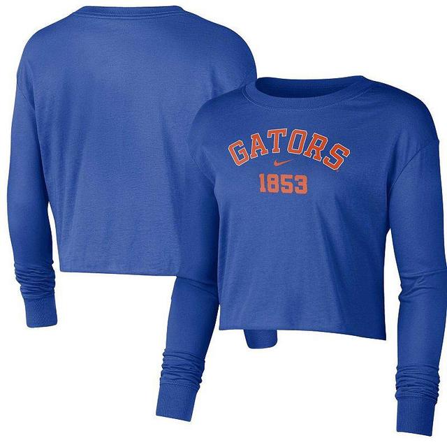 Womens Nike Royal Florida Gators Est. Cropped Long Sleeve T-Shirt Product Image