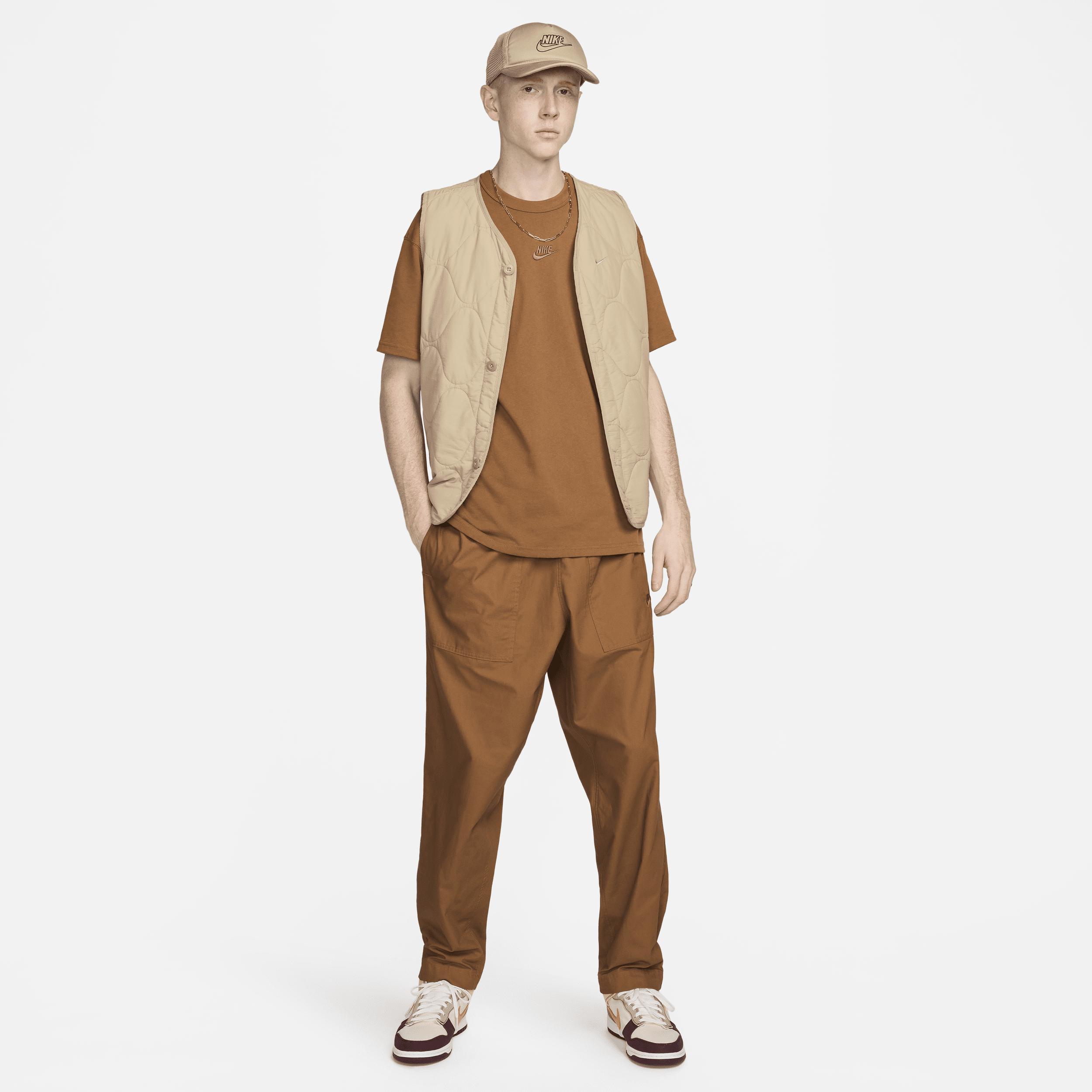 Nike Premium Essentials unisex oversized T-shirt in brown Product Image