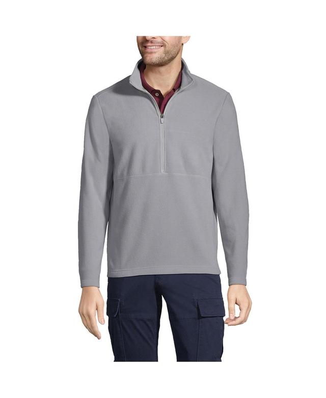 Lands End Mens School Uniform Thermacheck 100 Fleece Quarter Zip Pullover Top Product Image