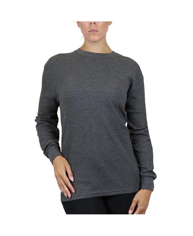 Womens Loose Fit Waffle Knit Thermal Shirt Product Image