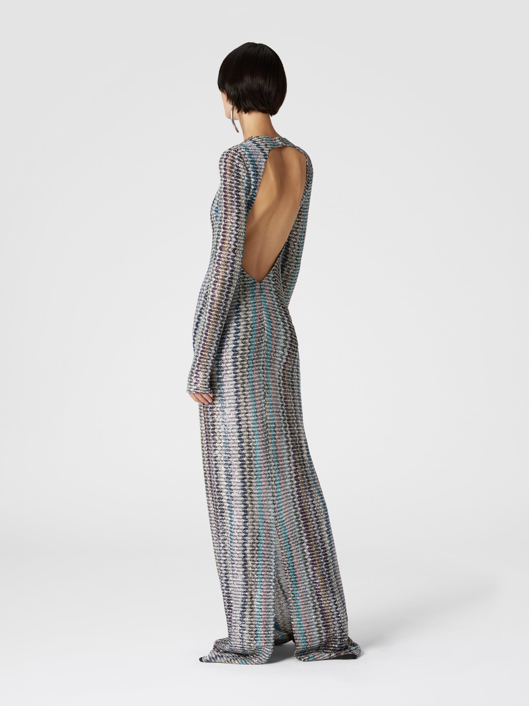 Long dress with sequins and cut-out detail Product Image