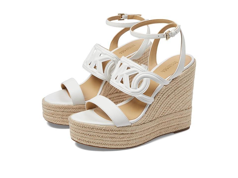 MICHAEL Michael Kors Alma Wedge Espadrille (Optic ) Women's Sandals Product Image