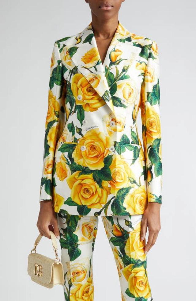 Turlington Rose-print Blazer Product Image