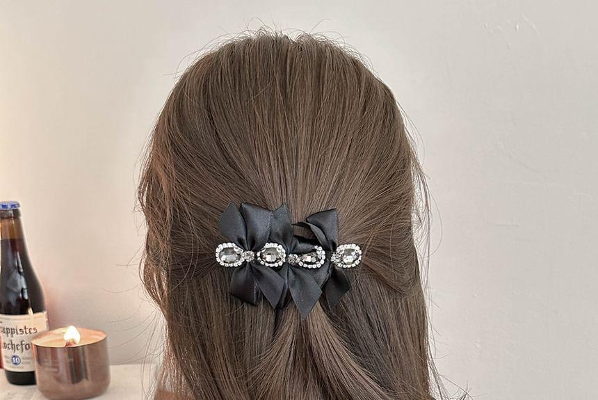 Rhinestone Bowknot Hair Claw Product Image