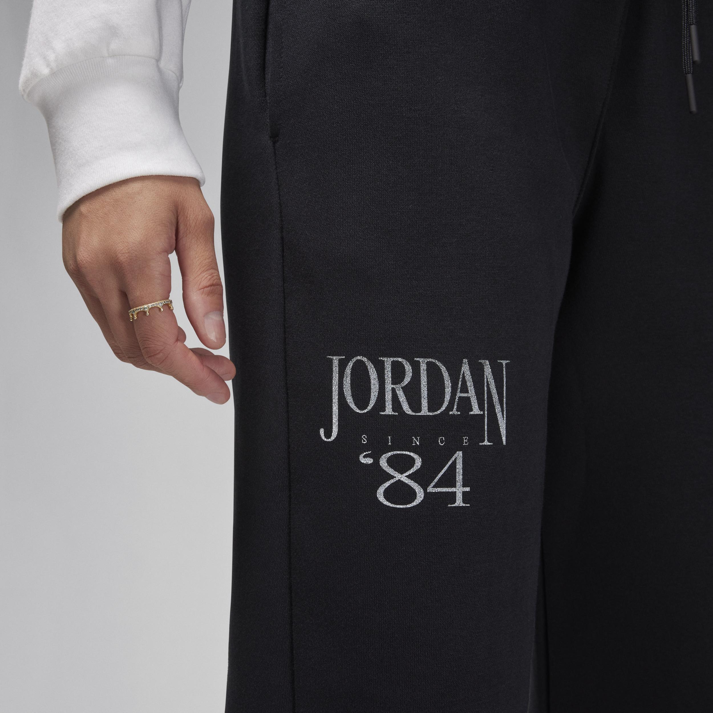 Jordan Womens Brooklyn Fleece Pants - Black/Sail Product Image