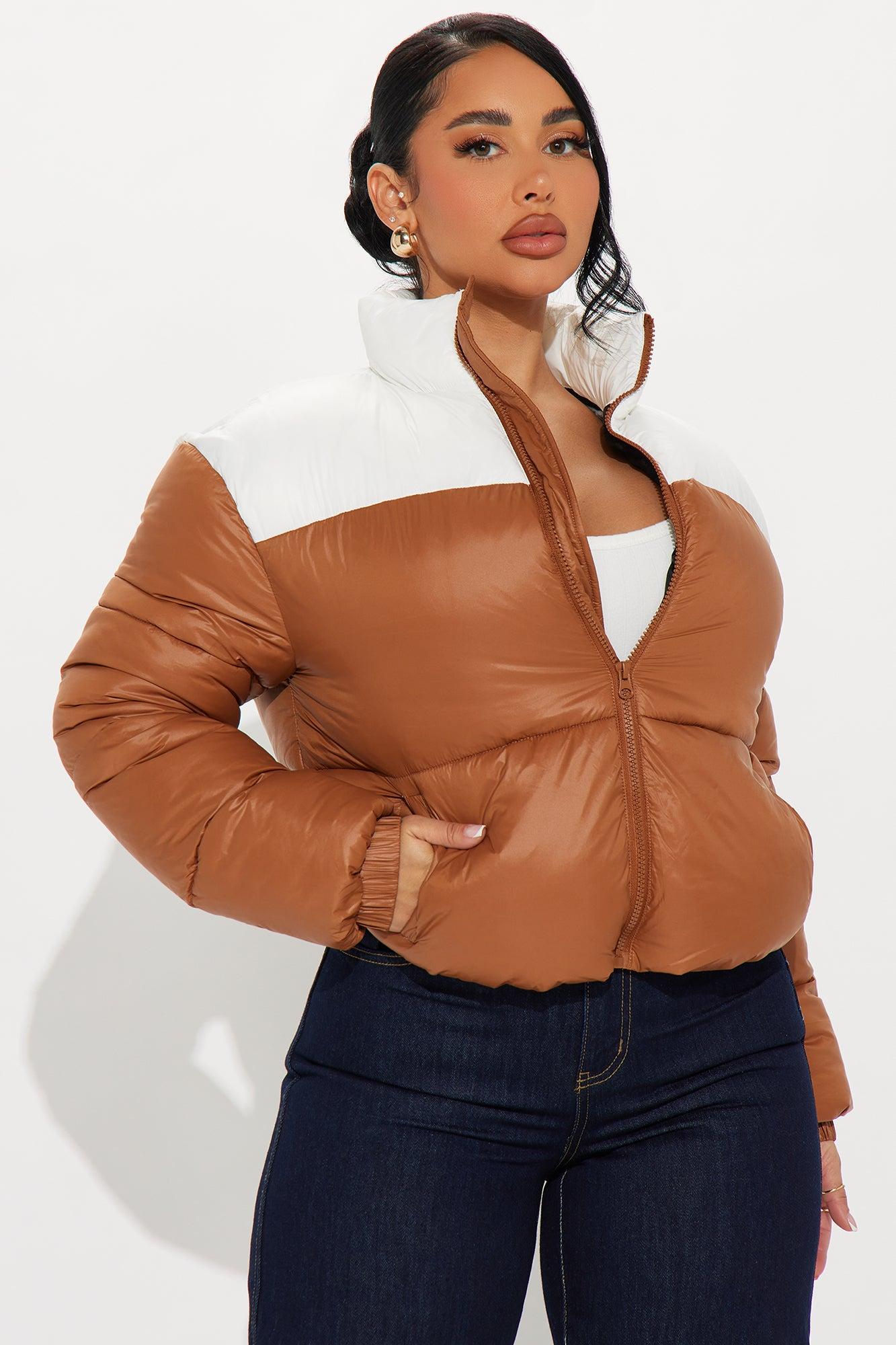 Raquel Puffer Jacket - Brown/combo Product Image