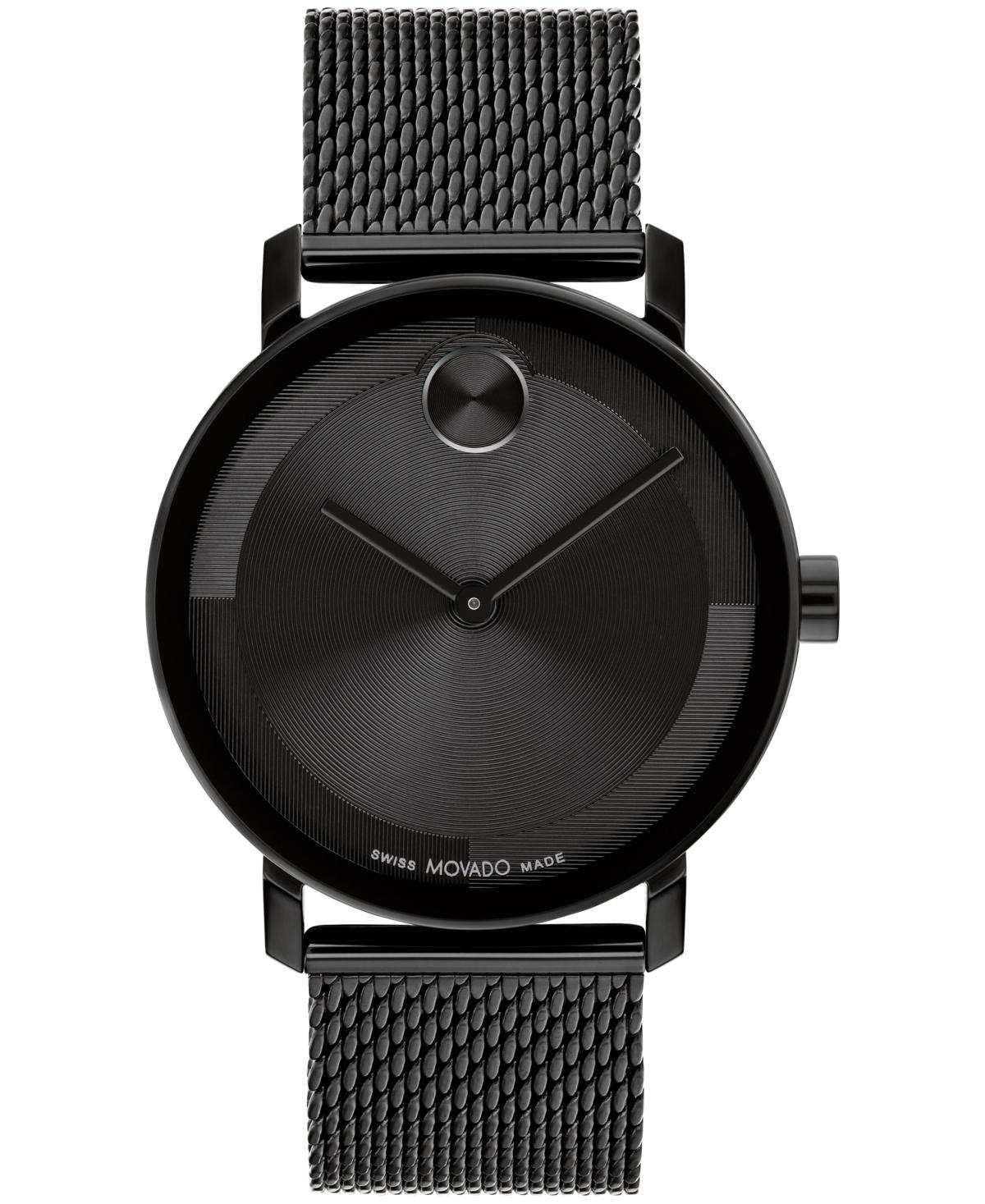 Men's Movado BoldÂ® Evolution Black IP Strap Watch with Textured Tonal Black Dial (Model: 3601123) Product Image