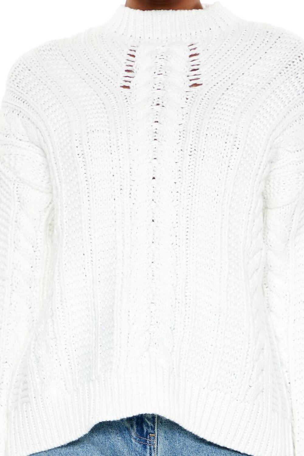 Lace-Back Cable Knit Sweater | Forever 21 Product Image