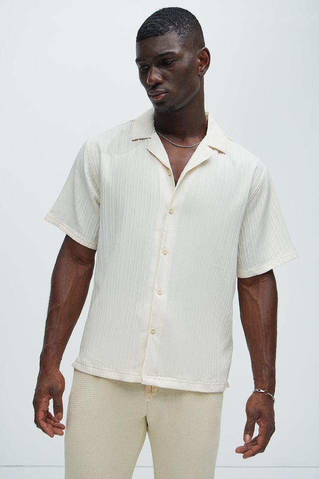 Dobby Textured Shirt - Off White Product Image