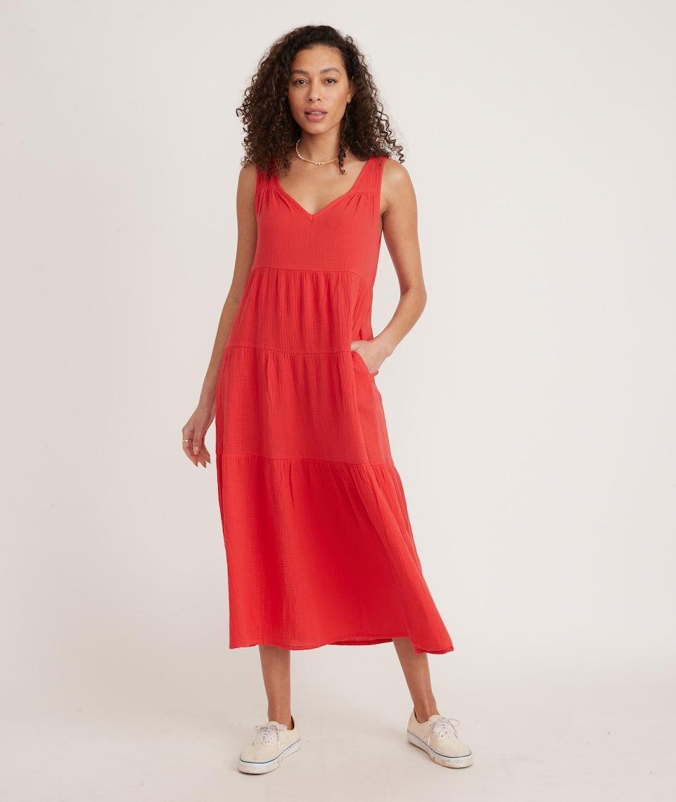 Corinne Double Cloth Maxi Dress Product Image