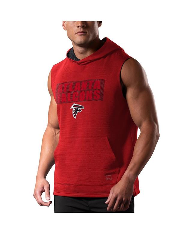 Mens Msx by Michael Strahan Red Atlanta Falcons Marathon Sleeveless Pullover Hoodie Product Image