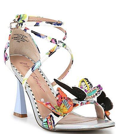 Blue by Betsey Johnson Trudie Heeled Sandals Butterfly) Women's 1-2 inch heel Shoes Product Image