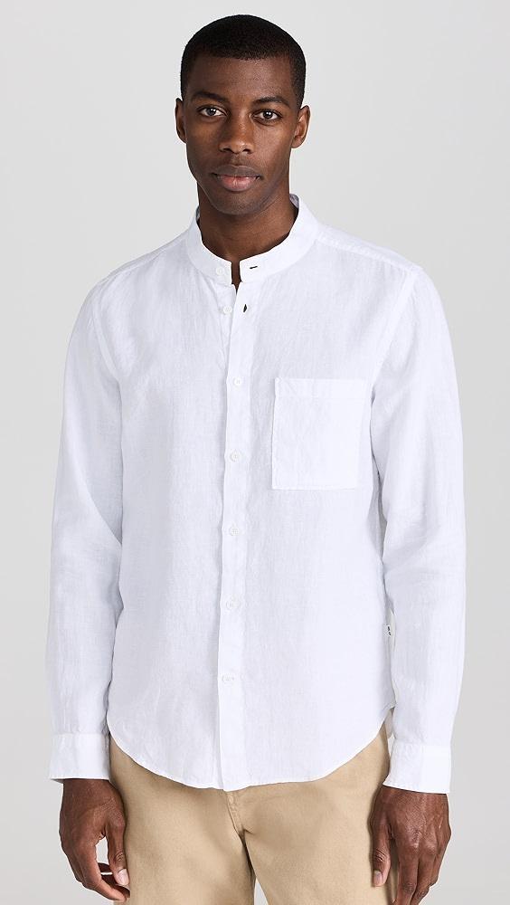 NN07 Eddie Linen Band Collar Shirt | Shopbop Product Image