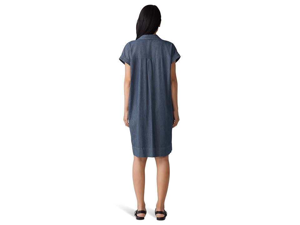 Womens Cotton Cap-Sleeve Mini Shirtdress Product Image