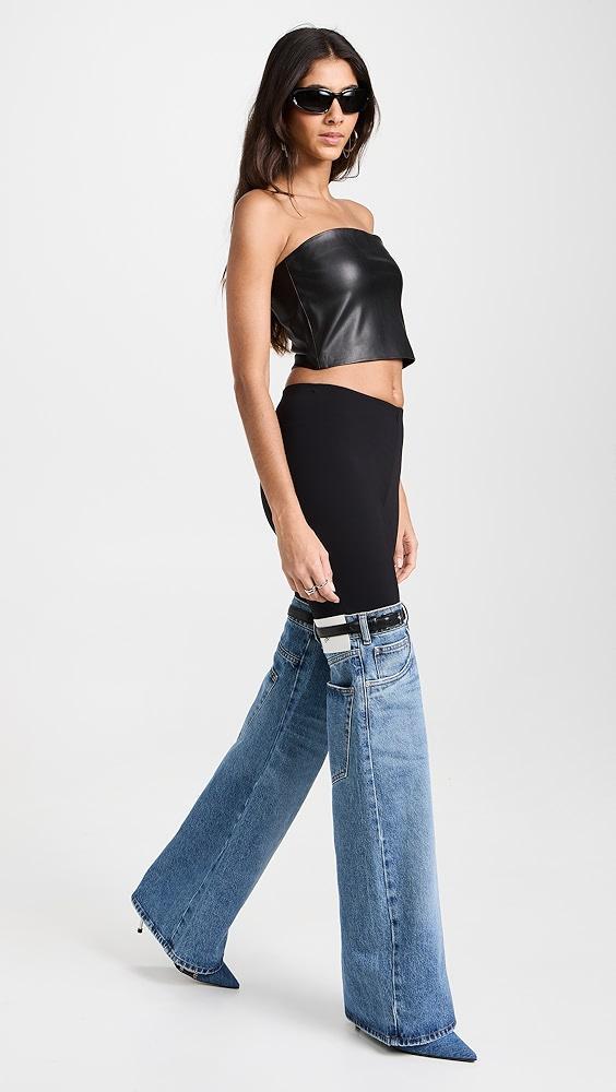 Susana Monaco Faux Leather Crop Tube Top | Shopbop Product Image