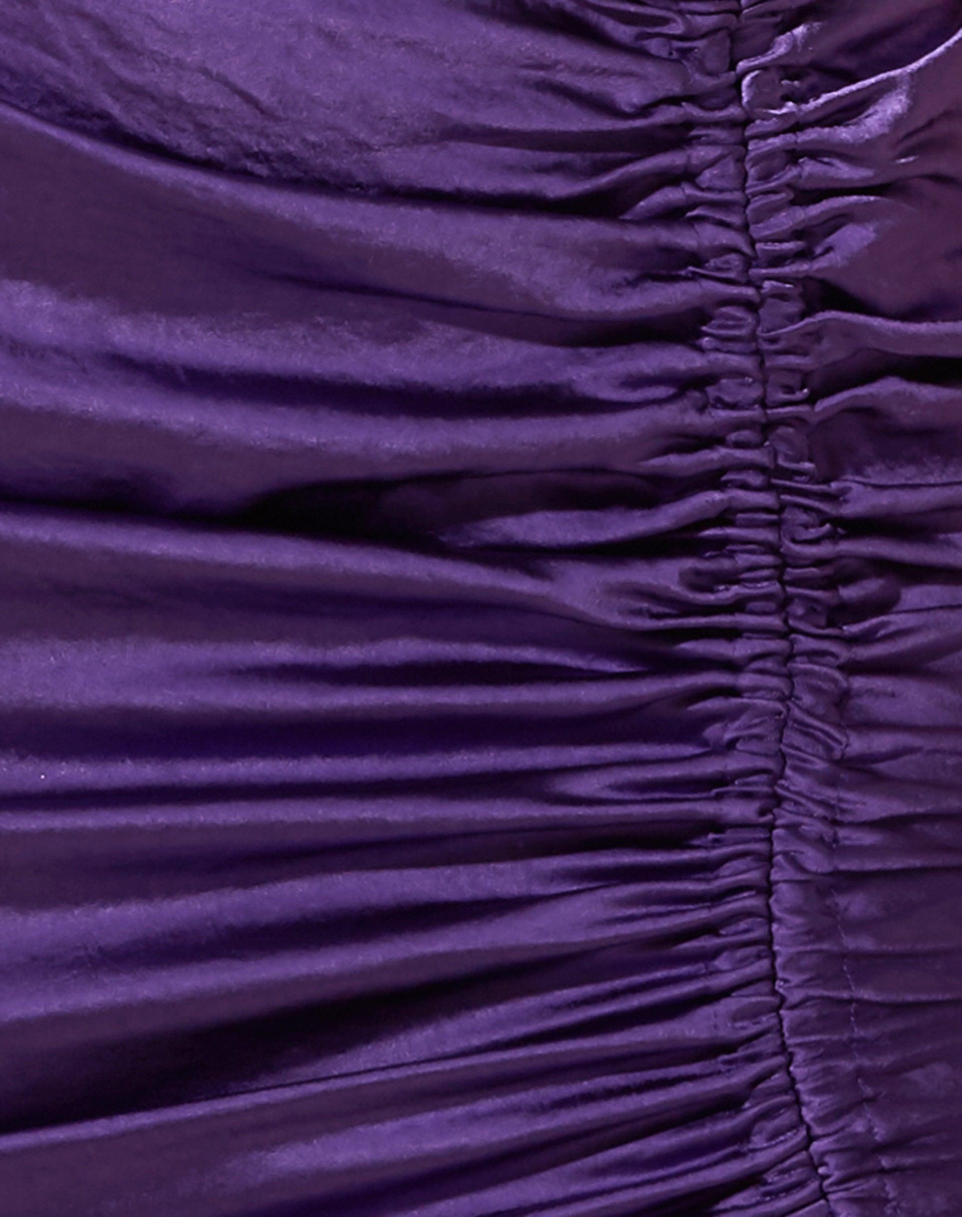 Balta Mini Skirt in Satin Purple  Product Image