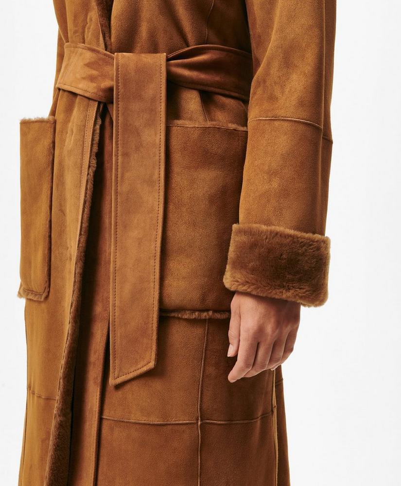 Reversible Belted Shearling Coat Product Image