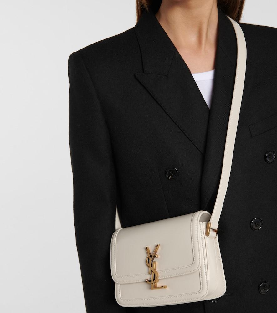 SAINT LAURENT Solferino Small Leather Crossbody Bag In Beige Product Image