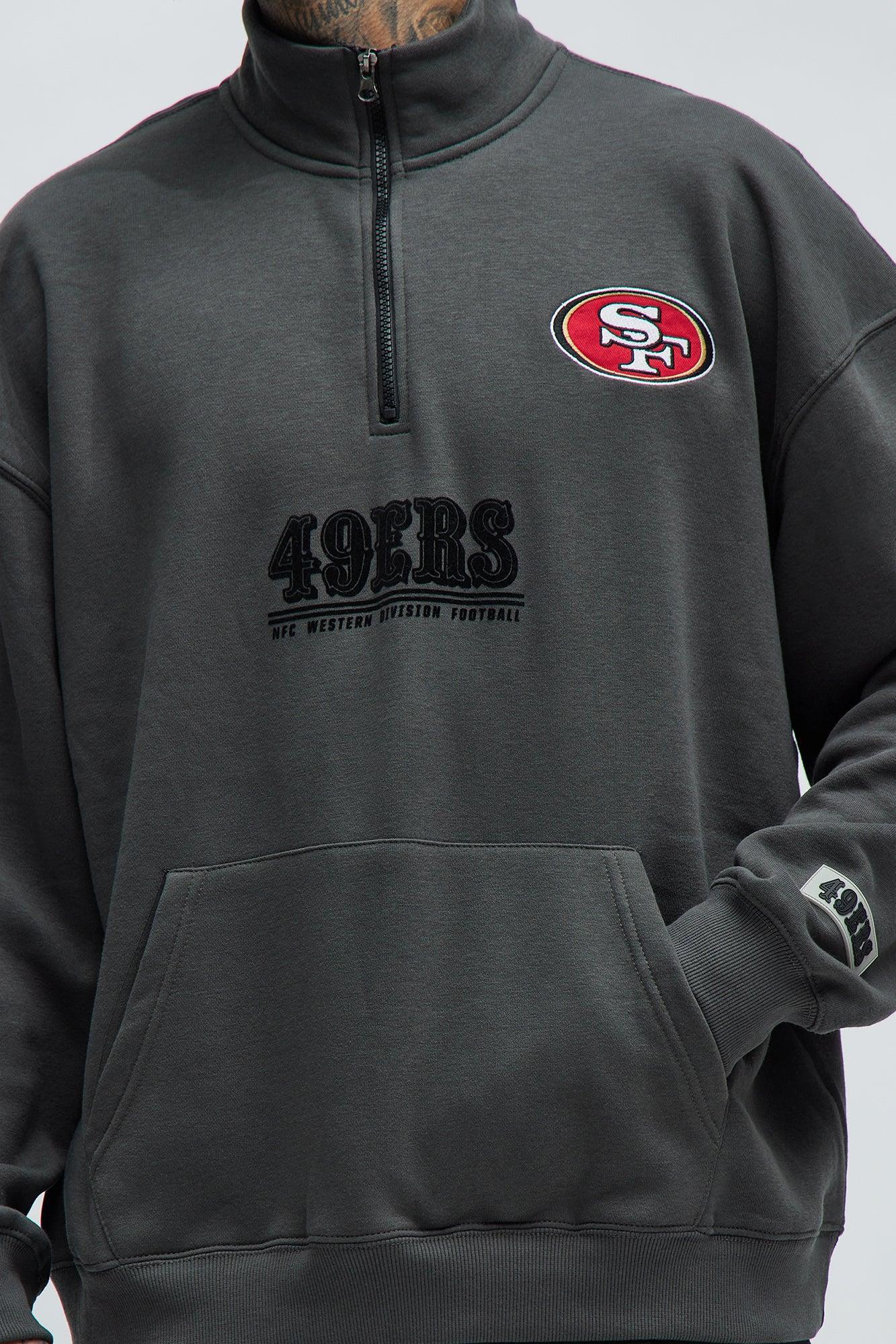 49ers Essential Quarter Zip Sweatershirt - Grey/combo Product Image