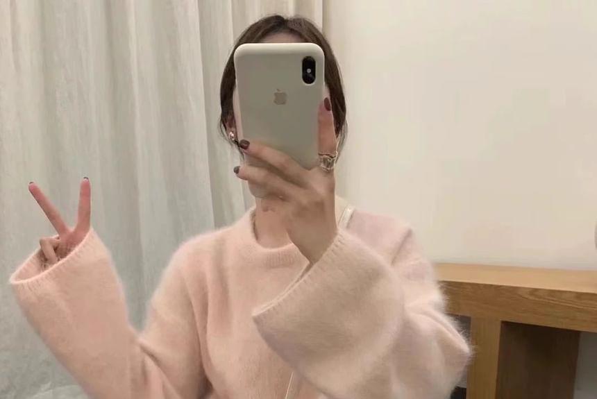 Crewneck Plain Sweater Product Image