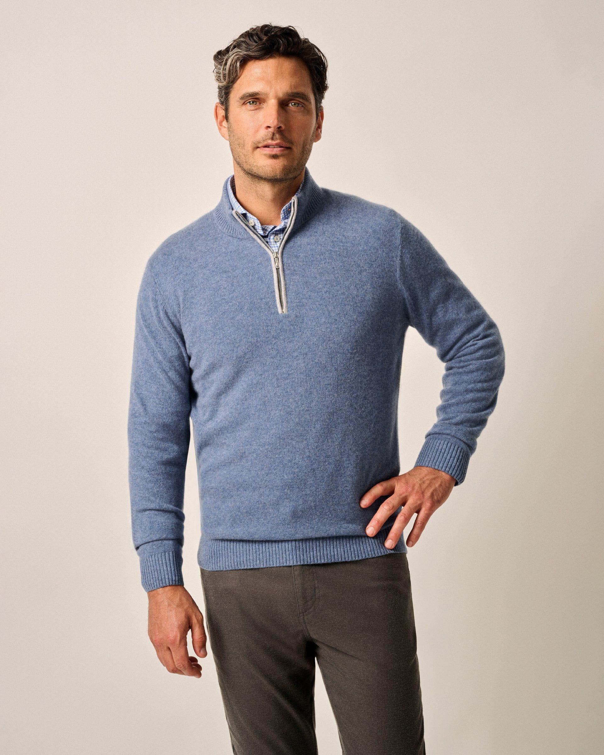 johnnie-O Mayfair Cashmere Quarter Zip Sweater Product Image