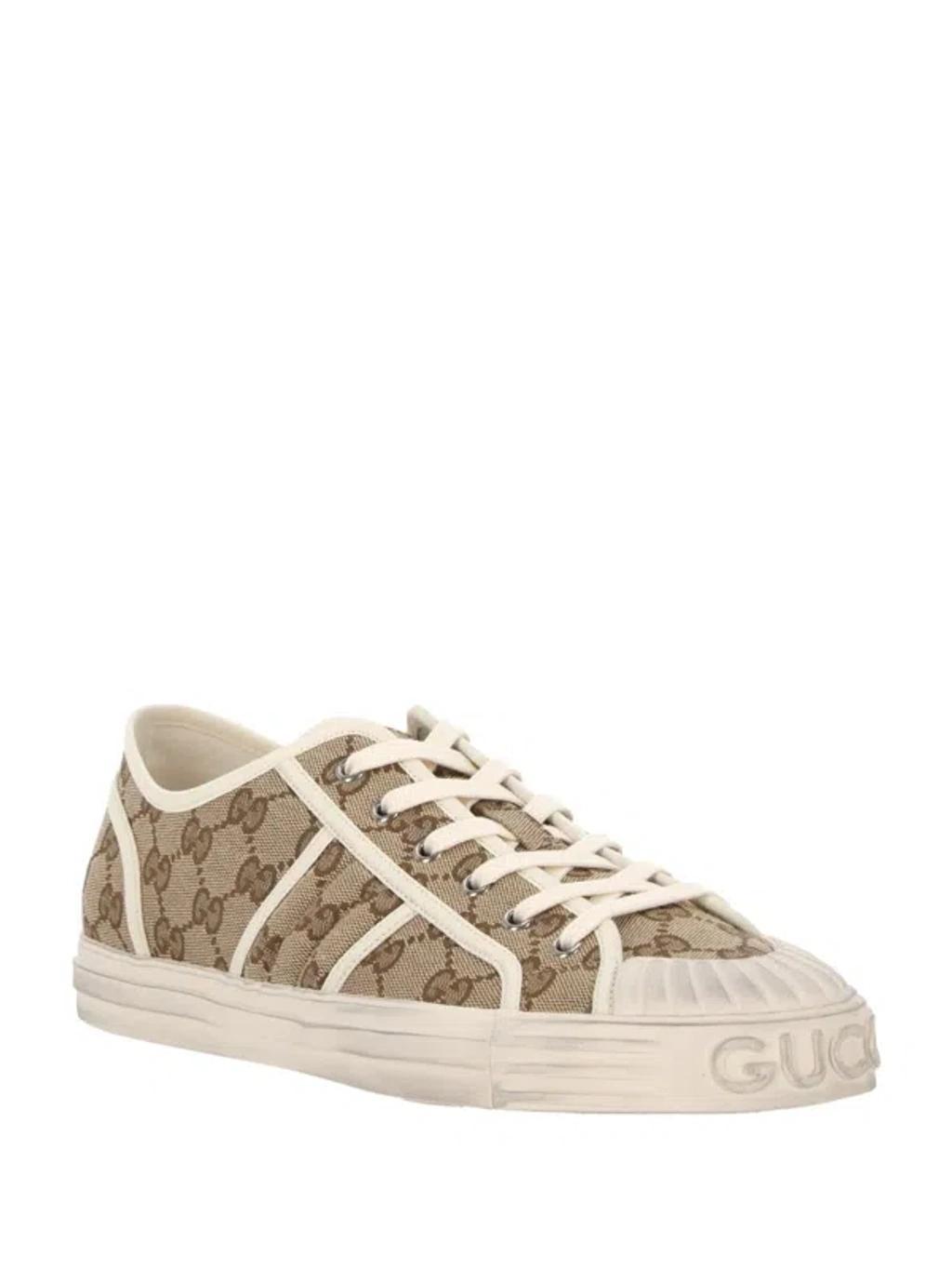 GUCCI Mens Beige Ebony Julio Gg Canvas Low-top Trainers Product Image