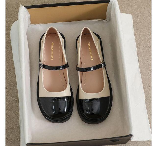 Two-Tone Mary Jane Shoes Product Image