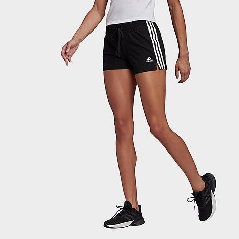 adidas Essentials Slim 3-Stripes Shorts (Pulse Magenta) Women's Shorts Product Image