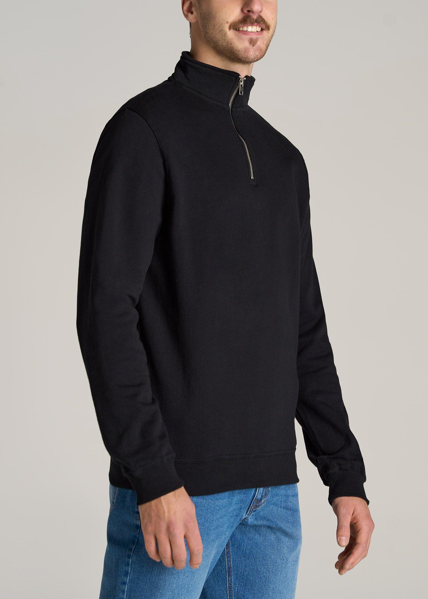 Wearever Fleece Quarter-Zip Tall Men's Sweatshirt in Black Product Image