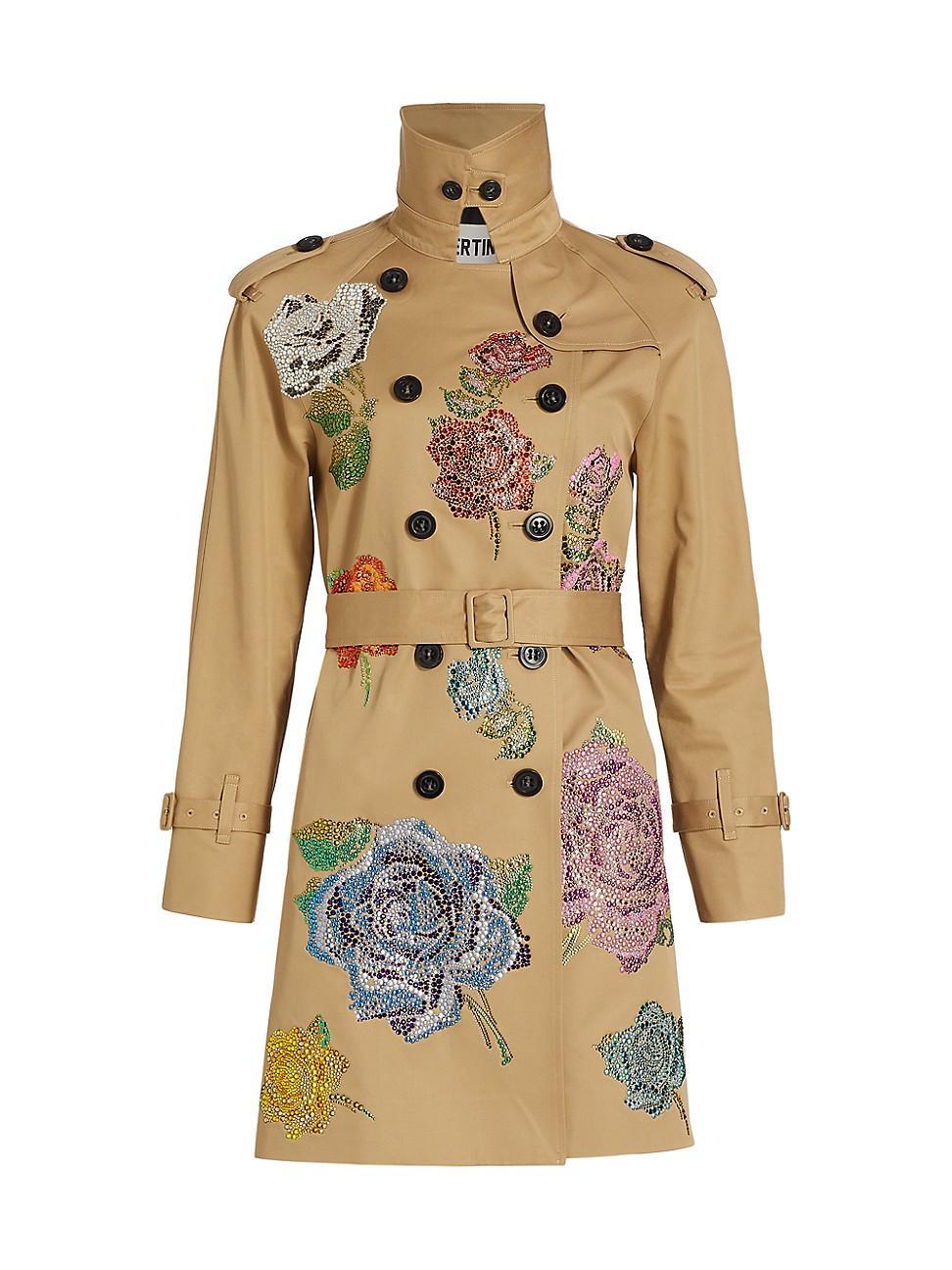 Womens Marie Antoinette Beaded Trench Coat Product Image