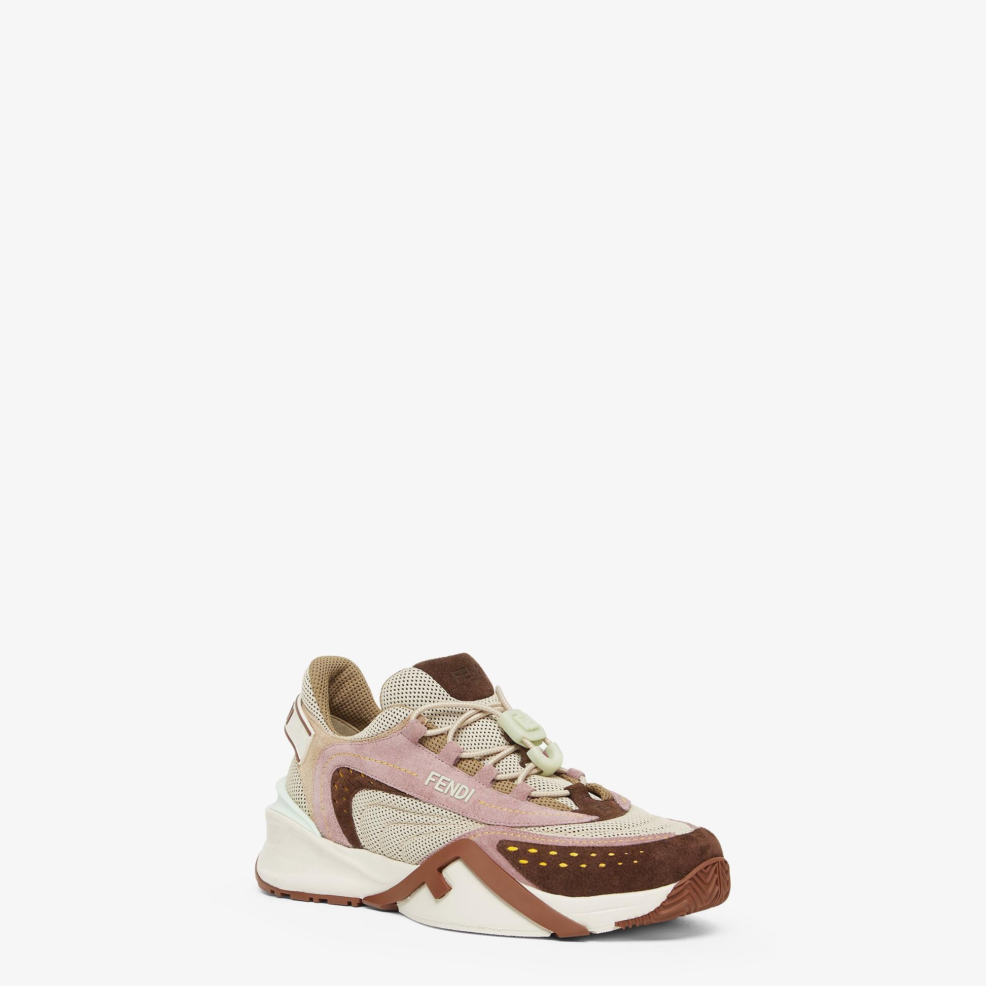 Fendi FlowBrown mesh and suede low tops product image