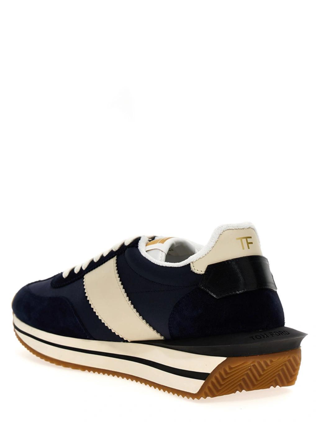 Brown James Sneakers In Blue Product Image