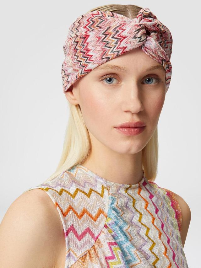 Viscose chevron band with lurex Multicoloured | Missoni Product Image