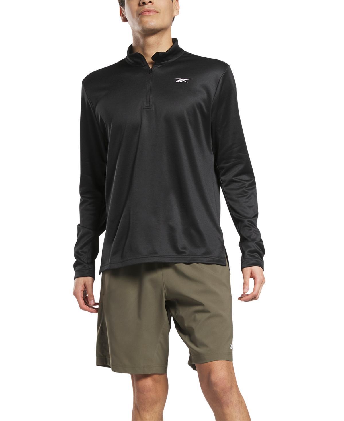 Reebok Mens Quarter-Zip Long-Sleeve T-Shirt Product Image